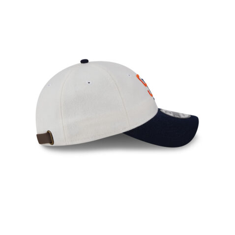 New Era 9Twenty San Diego Padres Leather Strap Adjustable Strapback Hat White Black - Image 5