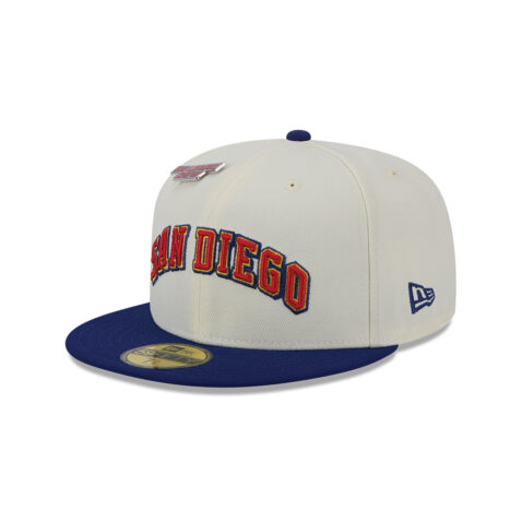 New Era x Big League Chew 59Fifty San Diego Padres Outta Here Original Fitted Hat Chrome White Blue New Era x Big League Chew 59Fifty San Diego Padres Outta Here Original Fitted Hat Chrome White Blue
