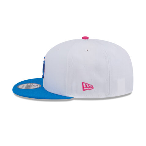 New Era x Big League Chew 9Fifty San Diego Padres Curveball Cotton Candy Adjustable Snapback Hat White Blue New Era x Big League Chew 9Fifty San Diego Padres Curveball Cotton Candy Adjustable Snapback Hat White Blue