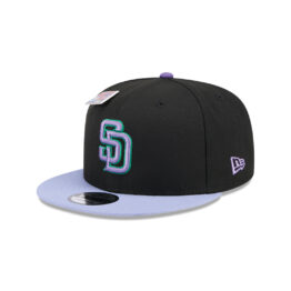 New Era x Big League Chew 9Fifty San Diego Padres Ground Ball Grape Adjustable Snapback Hat Black Gray