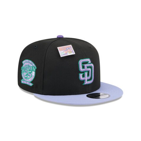 New Era x Big League Chew 9Fifty San Diego Padres Ground Ball Grape Adjustable Snapback Hat Black Gray - Image 4