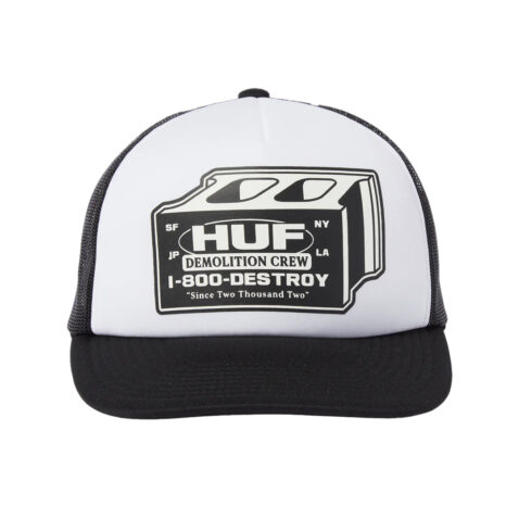 HUF Demolition Crew Trucker Adjustable Hat Black - Image 2