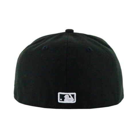 New Era 59Fifty Cleveland Indians "C" Fitted Hat Black White - Image 4