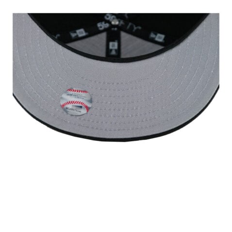 New Era 59Fifty Cleveland Indians "C" Fitted Hat Black White - Image 5