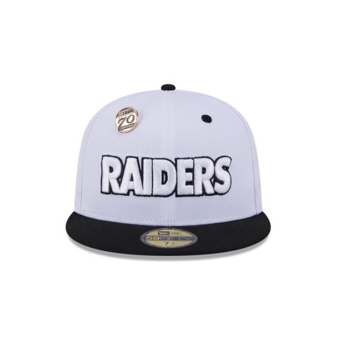 New Era 59Fifty Las Vegas Raiders 5950 Day Fitted Hat White Black - Image 3
