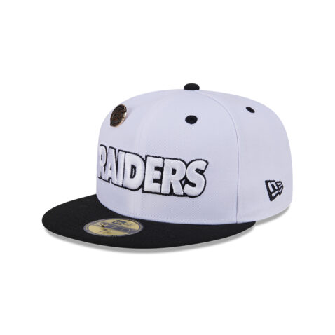 New Era 59Fifty Las Vegas Raiders 5950 Day Fitted Hat White Black