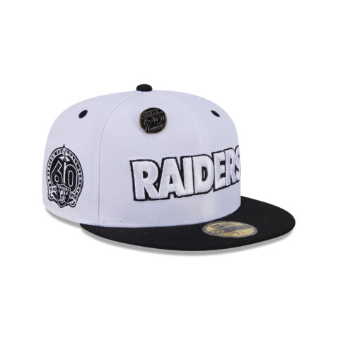 New Era 59Fifty Las Vegas Raiders 5950 Day Fitted Hat White Black - Image 4