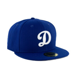 New Era 59Fifty Los Angeles Dodgers D Logo Royal White Fitted Hat