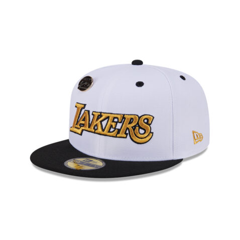 New Era 59Fifty Los Angeles Lakers 5950 Day Fitted Hat White Black