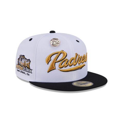 New Era 59Fifty San Diego Padres 5950 Day Fitted Hat White Black - Image 4