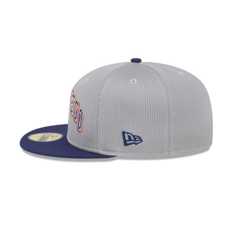 New Era 59Fifty San Diego Padres New Era Pivot Mesh Crown Fitted Hat Gray Dark Navy - Image 2