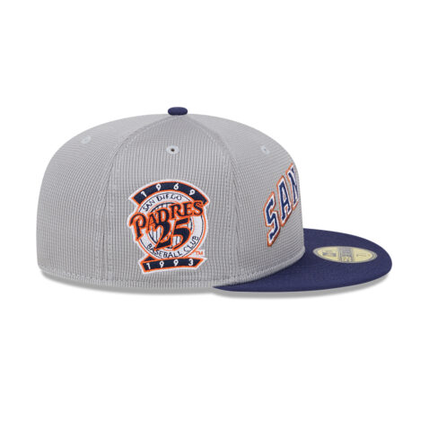 New Era 59Fifty San Diego Padres New Era Pivot Mesh Crown Fitted Hat Gray Dark Navy - Image 6
