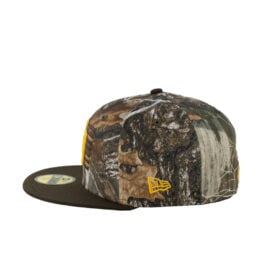 New Era 59Fifty San Diego Padres Patriot Games Fitted Hat Realtree Camouflage Brown Gold