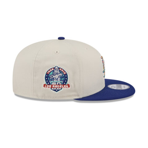 New Era 9Fifty Los Angeles Dodgers Floral Fill Adjustable Snapback Hat Stone Blue - Image 5