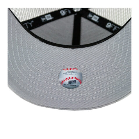 New Era 9Fifty San Diego Padres A-Frame Mesh Trucker Snapback Hat Gray White - Image 5