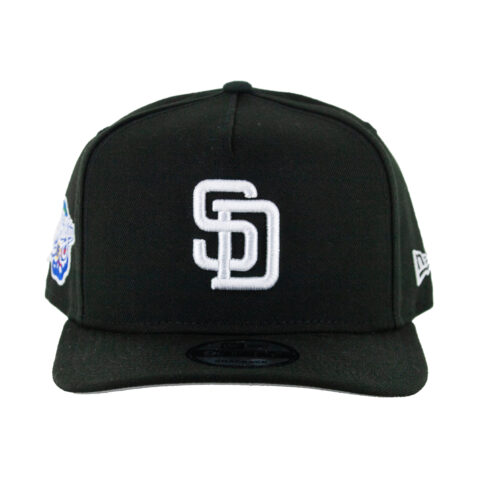 New Era 9Fifty San Diego Padres A-Frame Snapback Hat Black White - Image 3