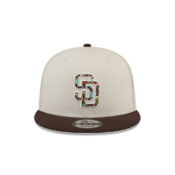 New-Era-9Fifty-San-Diego-Padres-Floral-Fill-Adjustable-Snapback-Hat-Stone-Brown-Front.jpg