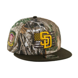 New Era 9Fifty San Diego Padres Patriot Games Snapback Hat Realtree Camouflage Brown Gold
