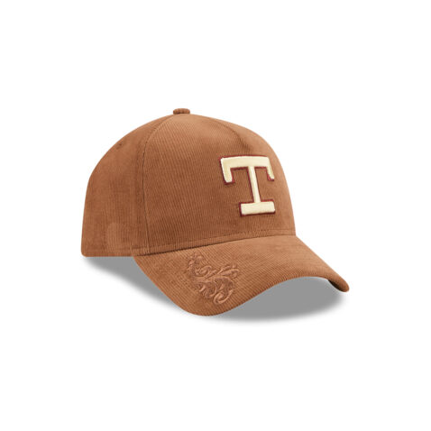 New Era 9Forty Texas Rangers Ornamental Cord A-Frame Adjustable Snapback Hat Toasted Peanut - Image 4