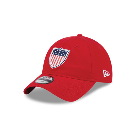 New Era 9Twenty Official 2024 Olympic Games Team USA Shield Adjustable Strapback Hat Red