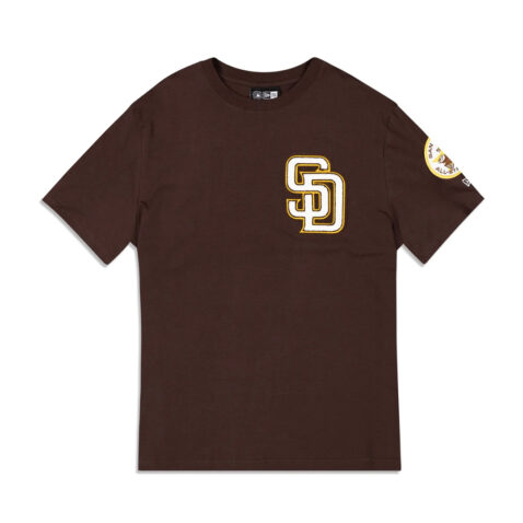 New Era San Diego Padres Logo Select Short Sleeve T-Shirt Brown Gold