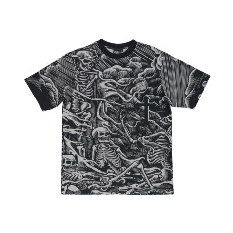 Santa Cruz O'Brien Purgatory AOP Short Sleeve Ringer T-Shirt Black