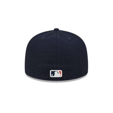 New Era 59Fifty Houston Astros Official 2024 All-Star Game Workout Fitted Hat Chrome White Dark Navy Blue - Image 5