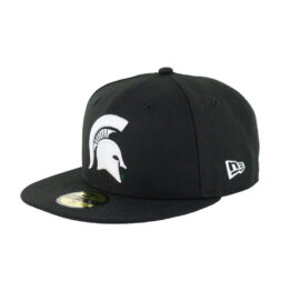 New Era 59Fifty Michigan State Spartans Fitted Hat Black White