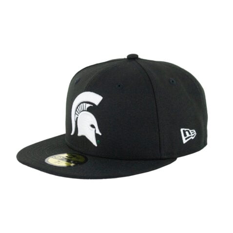 New Era 59Fifty Michigan State Spartans Fitted Hat Black White