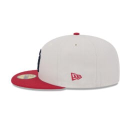New Era 59Fifty San Diego Padres July 4th 2024 Official On Field Fitted Hat Stone Red Blue