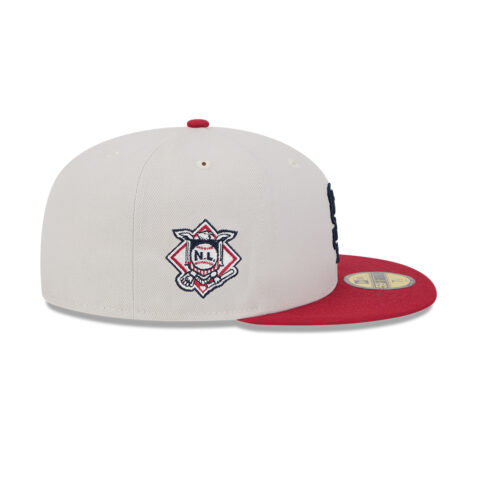 New Era 59Fifty San Diego Padres July 4th 2024 Official On Field Fitted Hat Stone Red Blue - Image 5