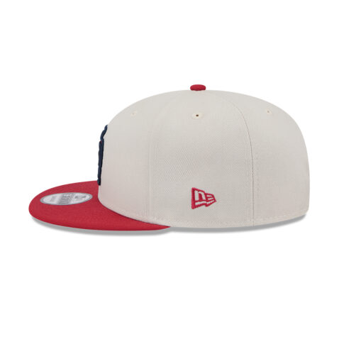 New Era 9Fifty San Diego Padres July 4th 2024 Official Snapback Hat Stone Red Blue - Image 2
