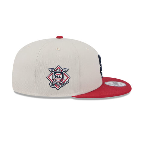 New Era 9Fifty San Diego Padres July 4th 2024 Official Snapback Hat Stone Red Blue - Image 5