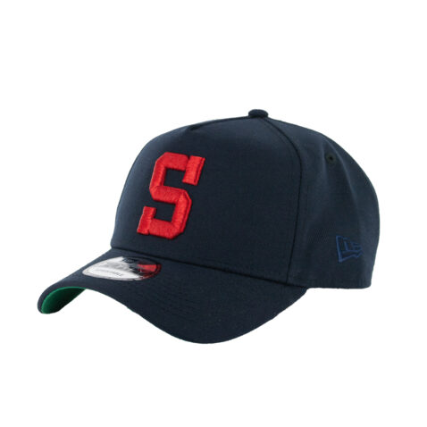 New Era 9Forty San Diego Padres 1949 S Logo A-Frame Snapback Hat Dark Navy Red