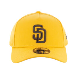 New Era 9Forty San Diego Padres A-Frame Snapback Hat Gold Brown