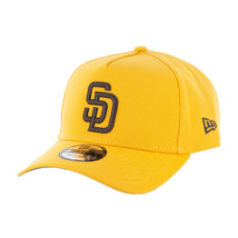New Era 9Forty San Diego Padres A-Frame Snapback Hat Gold Brown