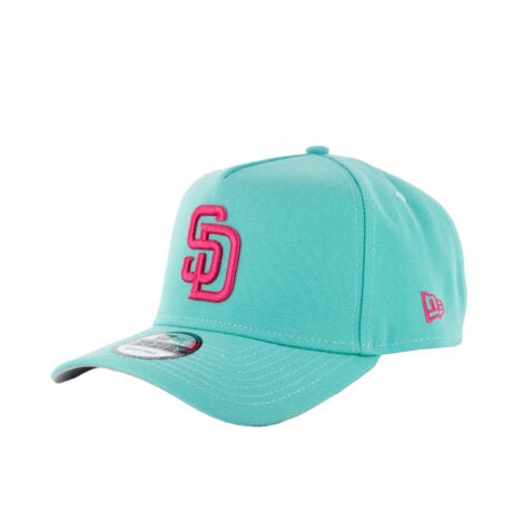 New Era 9Forty San Diego Padres City Connect BC Edition A-Frame Snapback Hat Clear Mint Pink