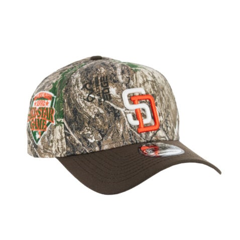 New Era 9Forty San Diego Padres Gwynn A-Frame Snapback Hat Realtree Camouflage White Orange Brown - Image 3