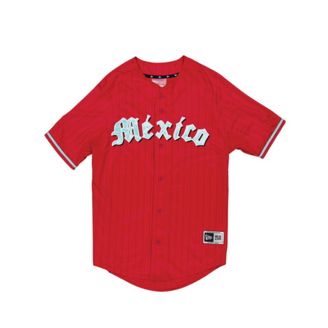 New Era Mexico City Diablos Rojos de Mexico Official On Field Away Jersey Scarlet Red Clear Mint