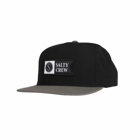 Salty Crew Alpha Tech 5 Panel Snapback Black Coffee