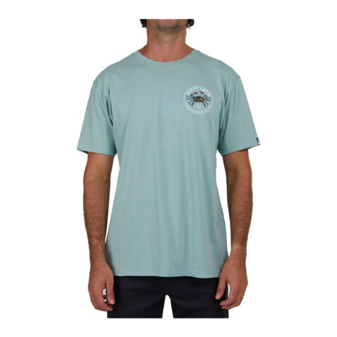 Salty Crew Blue Crabber Short Sleeve T-Shirt Mackerel Blue