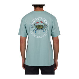 Salty Crew Blue Crabber Short Sleeve T-Shirt Mackerel Blue