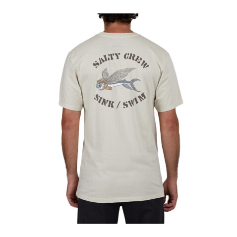 Salty Crew Blue Kamikaze Premium Short Sleeve T-Shirt Bone White - Image 2