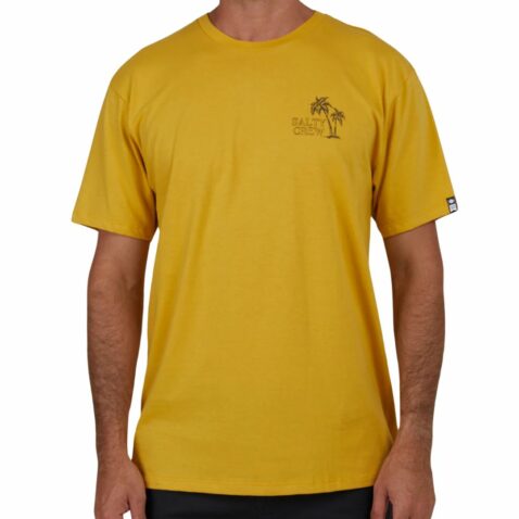 Salty Crew Unwind Premium Short Sleeve T-Shirt Mustard - Image 2