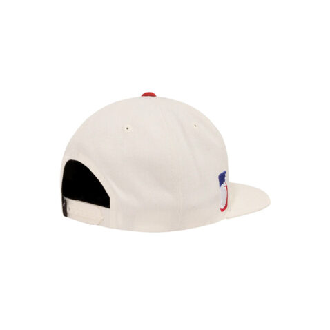 The Hundreds Forever Team Adjustable Snapback Hat Off White Red - Image 3