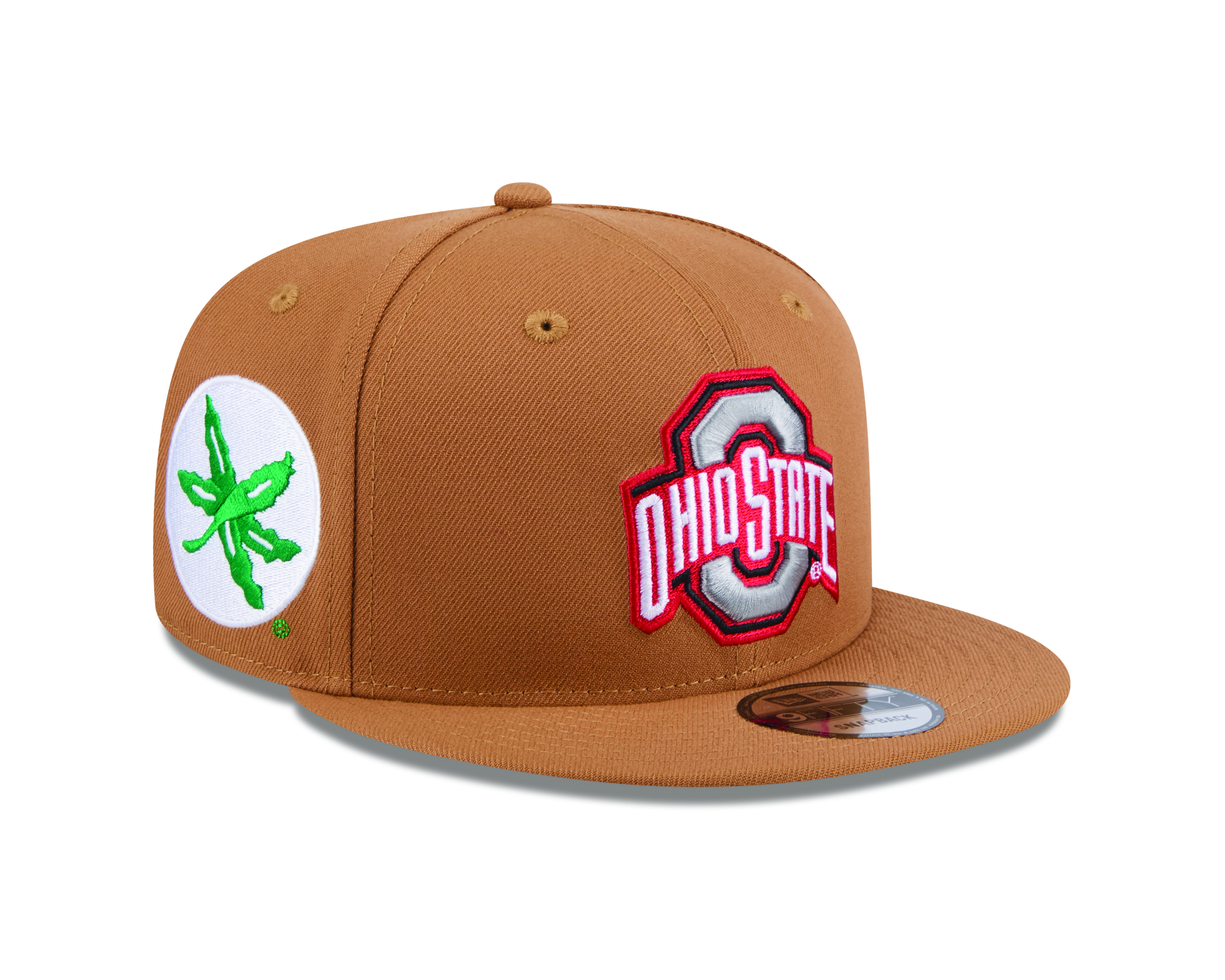 New Era 9Fifty Ohio State Buckeyes Color Pack Snapback Hat Light Bronze Red - Image 3