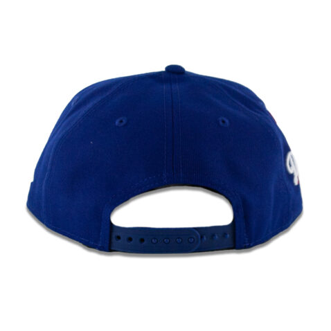 New Era 9Forty Los Angeles Dodgers Hangul A-Frame Snapback Hat Dark Royal Blue White - Image 5