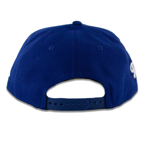 New Era 9Forty Los Angeles Dodgers Katakana A-Frame Snapback Hat Dark Royal Blue White - Image 5