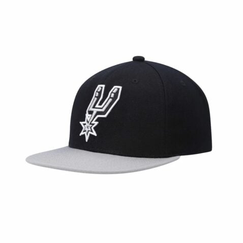 Mitchell & Ness San Antonio Spurs Team 2 Tone 2.0 Snapback Hat Black Gray