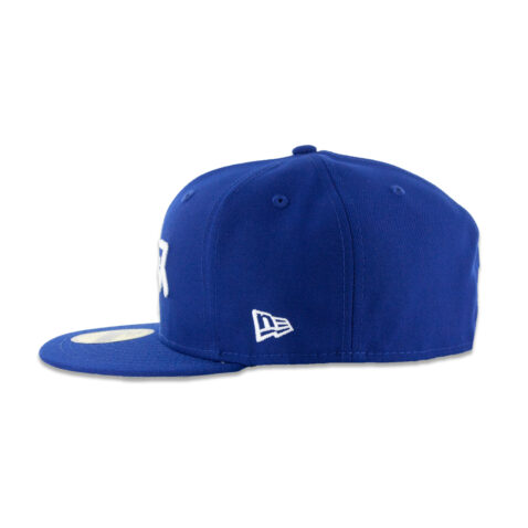 New Era 59Fifty Los Angeles Dodgers Katakana Fitted Hat Dark Royal Blue White - Image 4